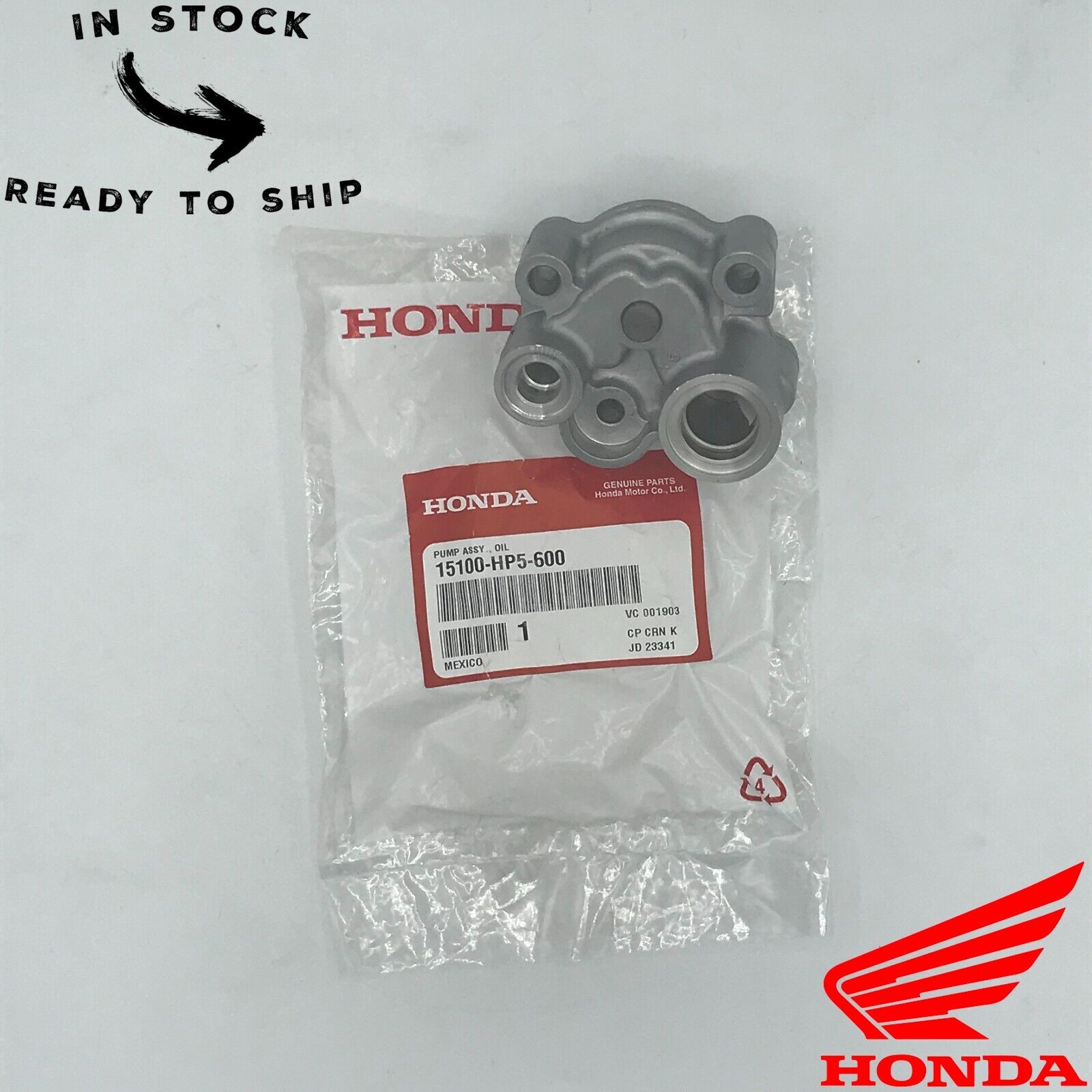 Genuine OEM Honda Oil Pump Assembly 15100-HP5-600