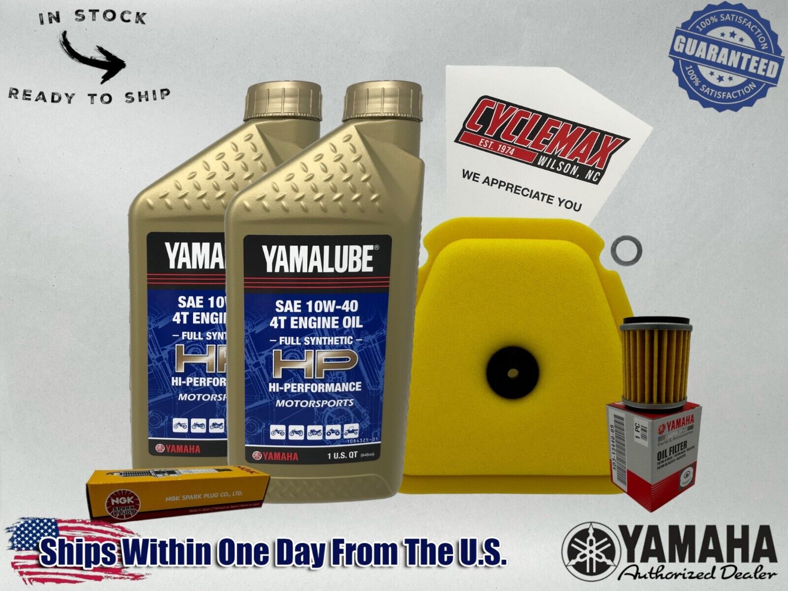 Cyclemax Full Synthetic Tune Up Kit fits 2018-2022 Yamaha YZ450F with Spark Plug