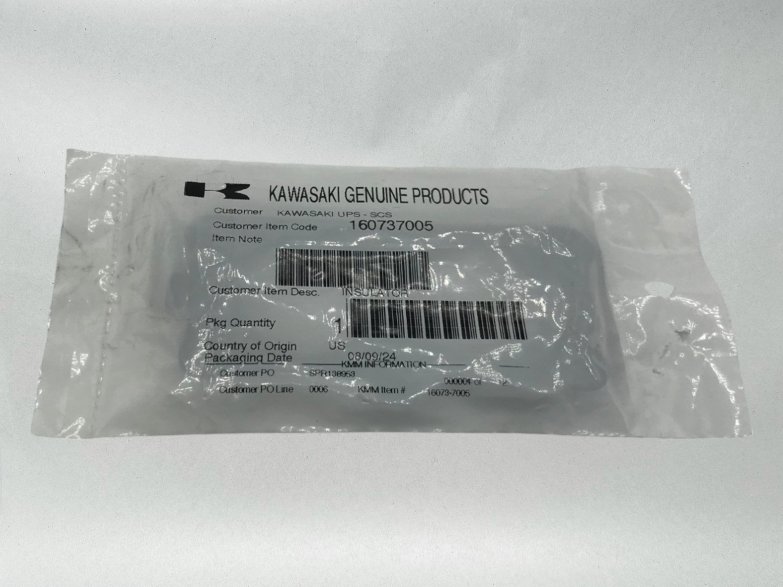 Kawasaki Genuine OEM Authentic INSULATOR 16073-7005 1