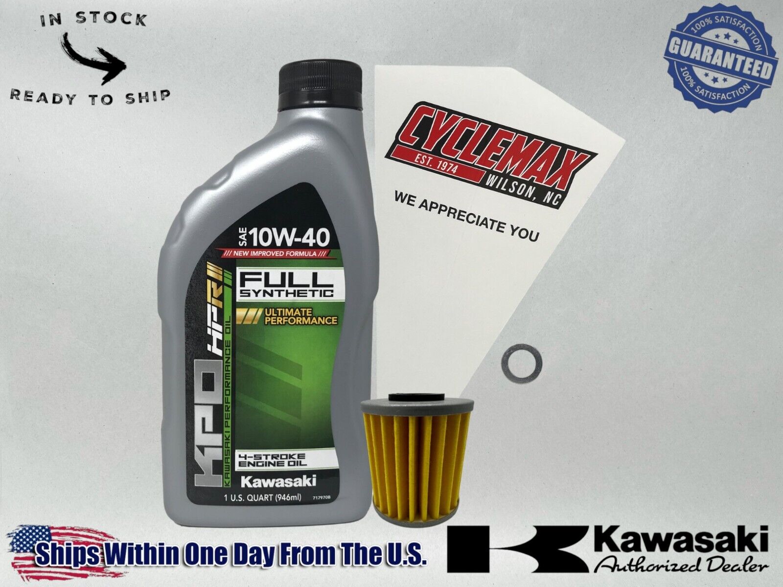 Cyclemax Full Synthetic Oil Change Kit fits 2024 Kawasaki KX450