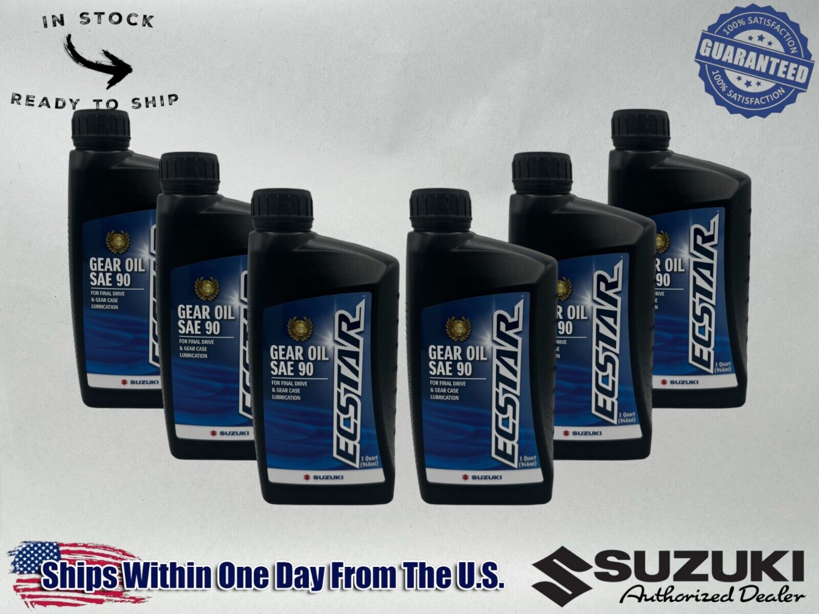 Suzuki Genuine OEM Authentic Ecstar Gear Oil SAE 90 990A0-01E81-01Q-6PACK