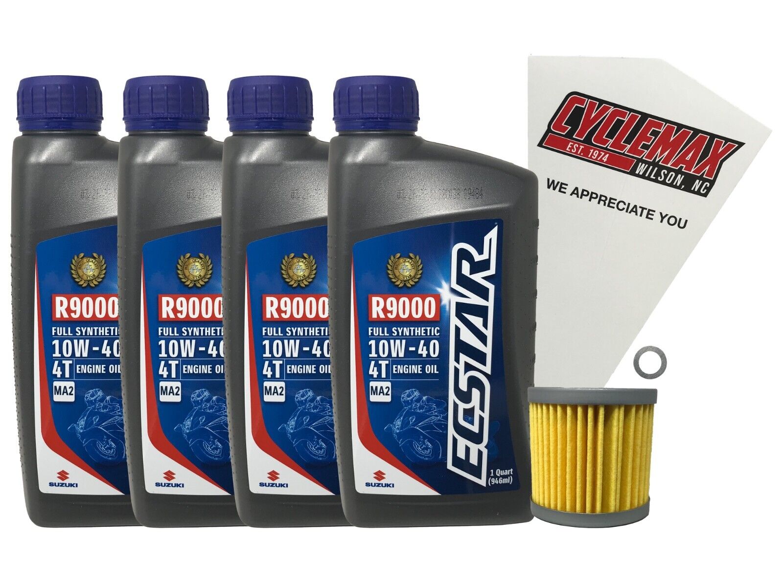 Cyclemax OEM Full Synthetic Oil Change Kit fits 2011-2022 Suzuki VZR-1800