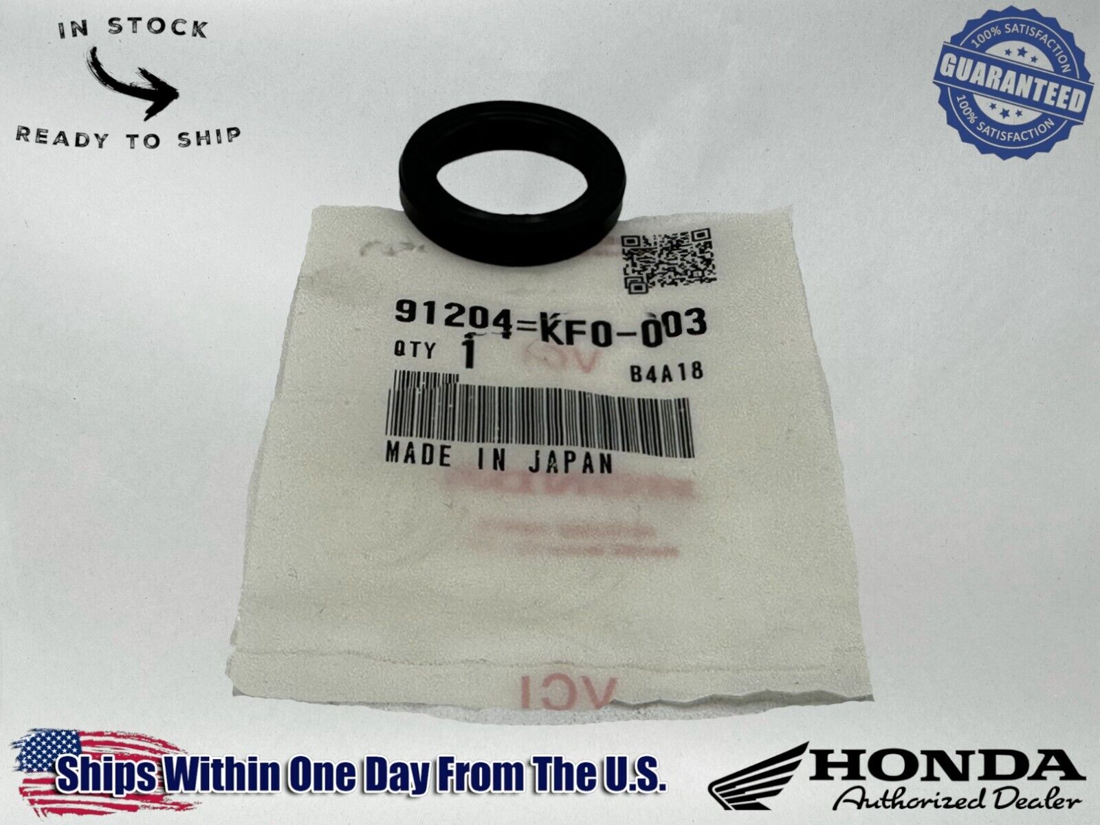 Honda Genuine OEM Authentic Oil Seal (20X28X5) 91204-KF0-003