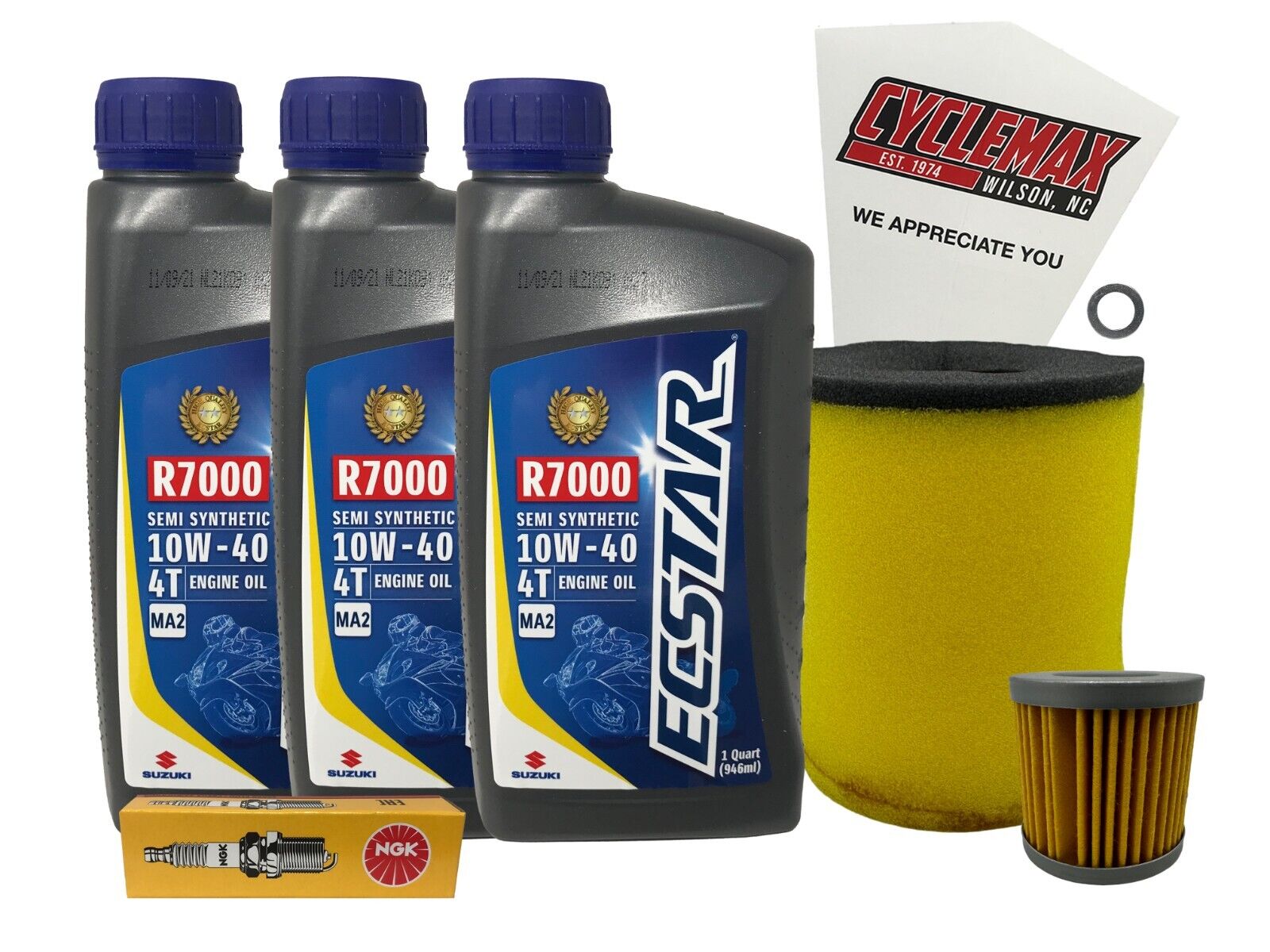 Cyclemax Semi-Synthetic Tune Up Kit w/ Spark Plug fits 2009-2013 Suzuki LT-Z400