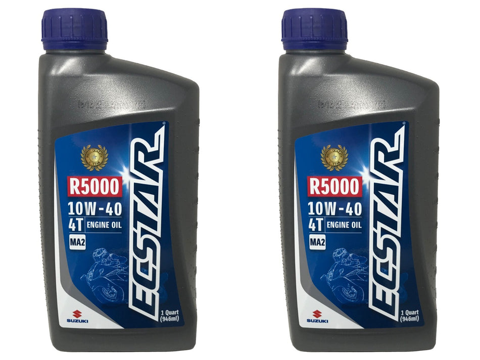 Suzuki Ecstar R5000 10W-40 Motorcycle Engine Oil 2 QUARTS 990A0-01E10-01Q 2 PACK