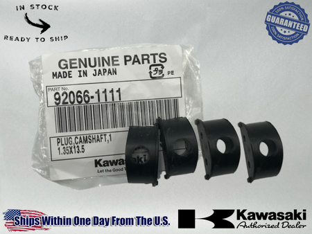 4 Kawasaki Genuine OEM Authentic valve cover Cam End Cap Oil Seals 92066-1111