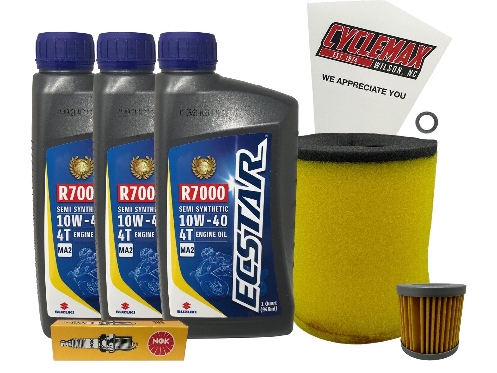 Cyclemax Semi-Synthetic Tune Up Kit w/ Plug fits 2003-2007 Suzuki LTZ400 K4-K7