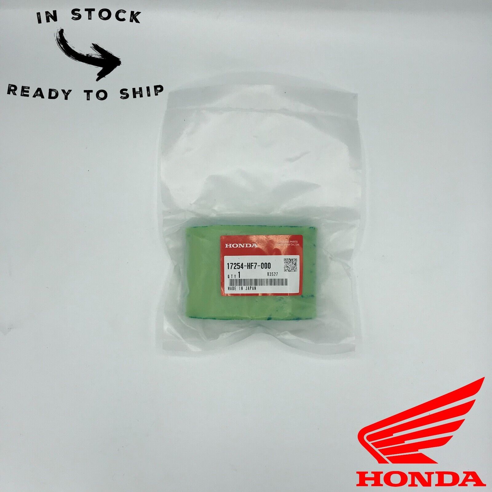 Honda Genuine OEM Authentic Air Filter 17254-HF7-000