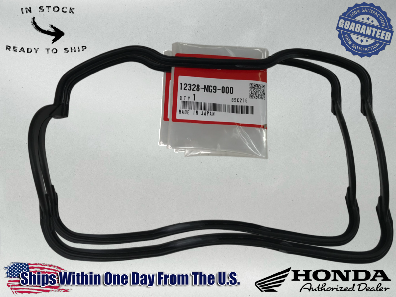 Honda OEM 2x Valve Cover Gaskets 84-87 GL1200 Gold Wing Honda  12328-MG9-000