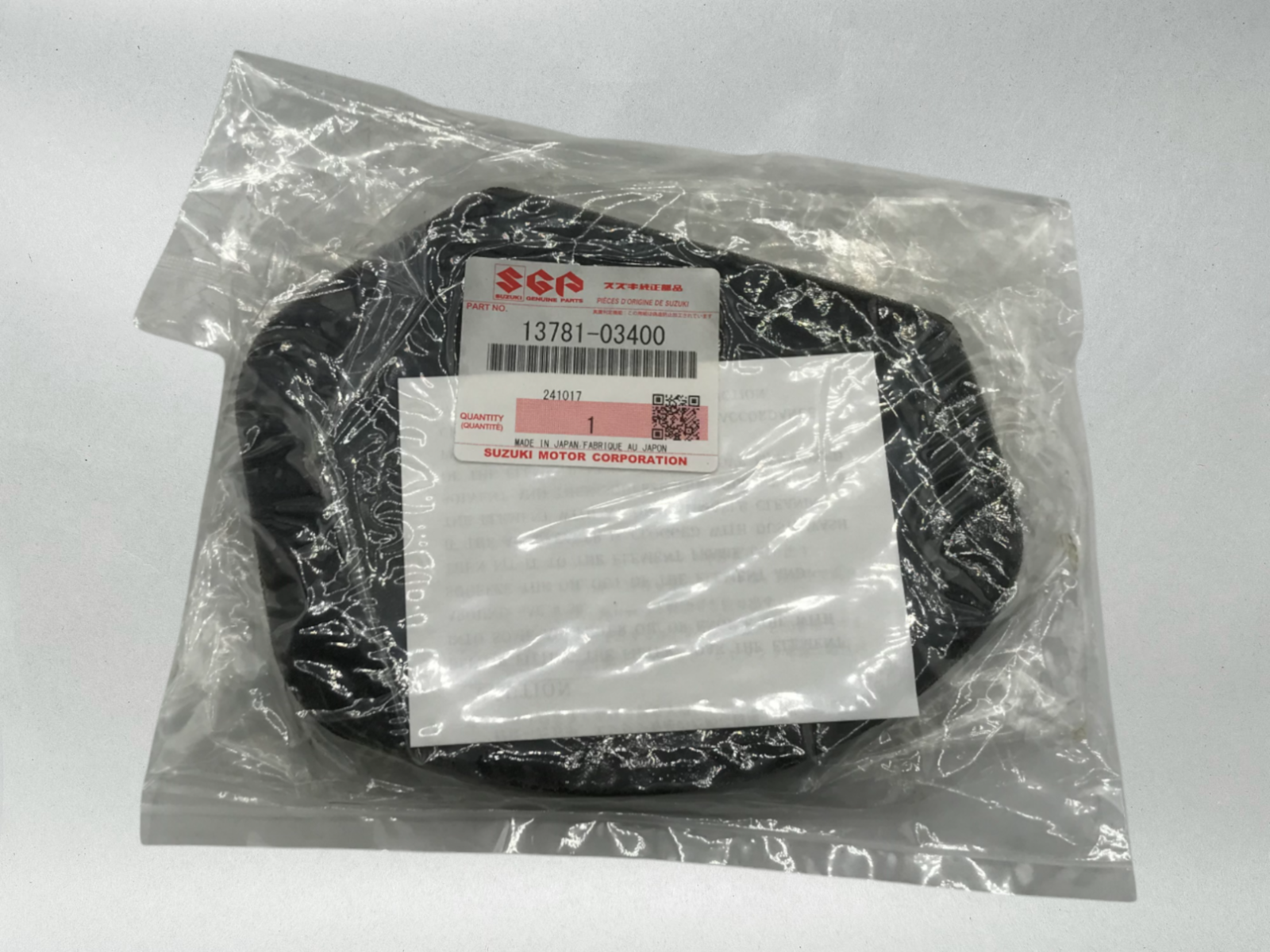 Suzuki Genuine OEM AIR CLEANER FILTER DS80 1983-2000 JR80 2001-03 13781-03400