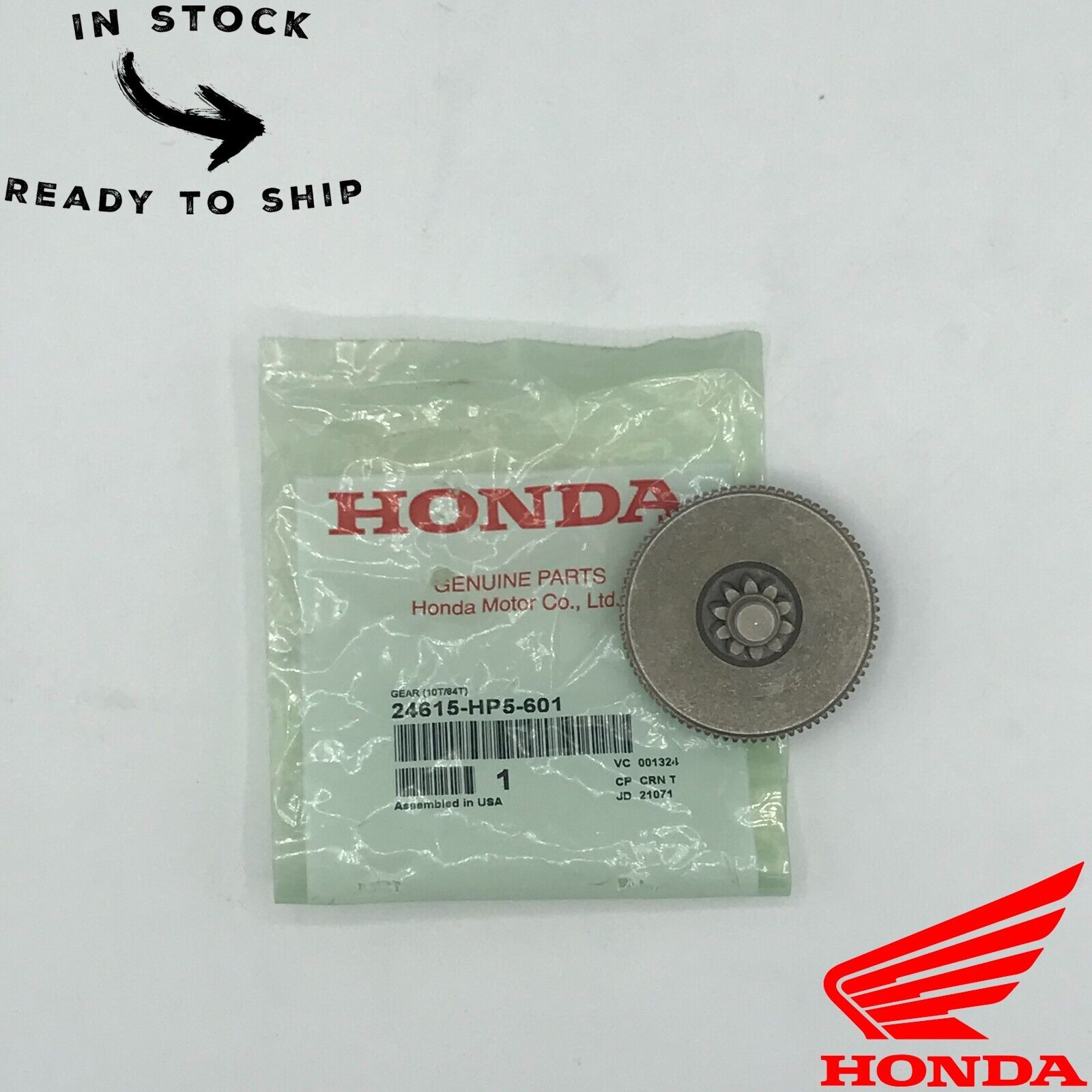 Genuine OEM Honda Starter Reduction Gear Shaft 24615-HP5-601