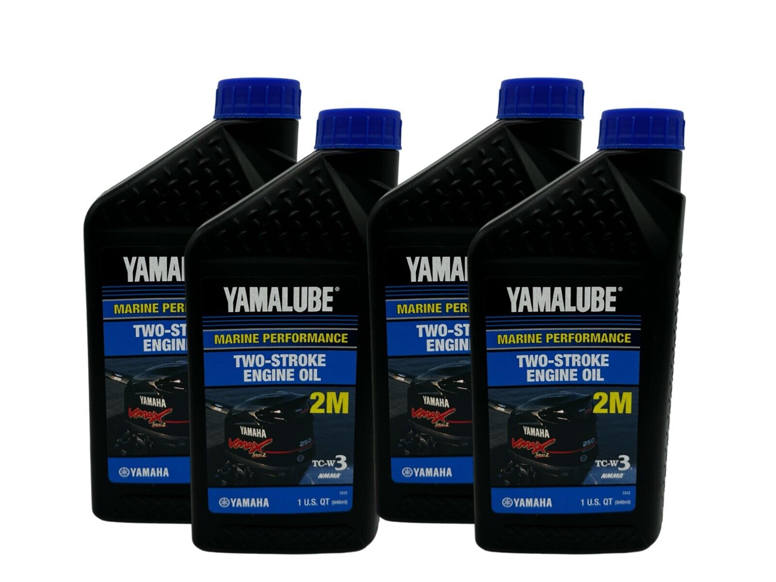 Yamaha Yamalube Semi-Synthetic 2-Stroke Marine Engine Oil LUB-2STRK-M1-12-4PACK