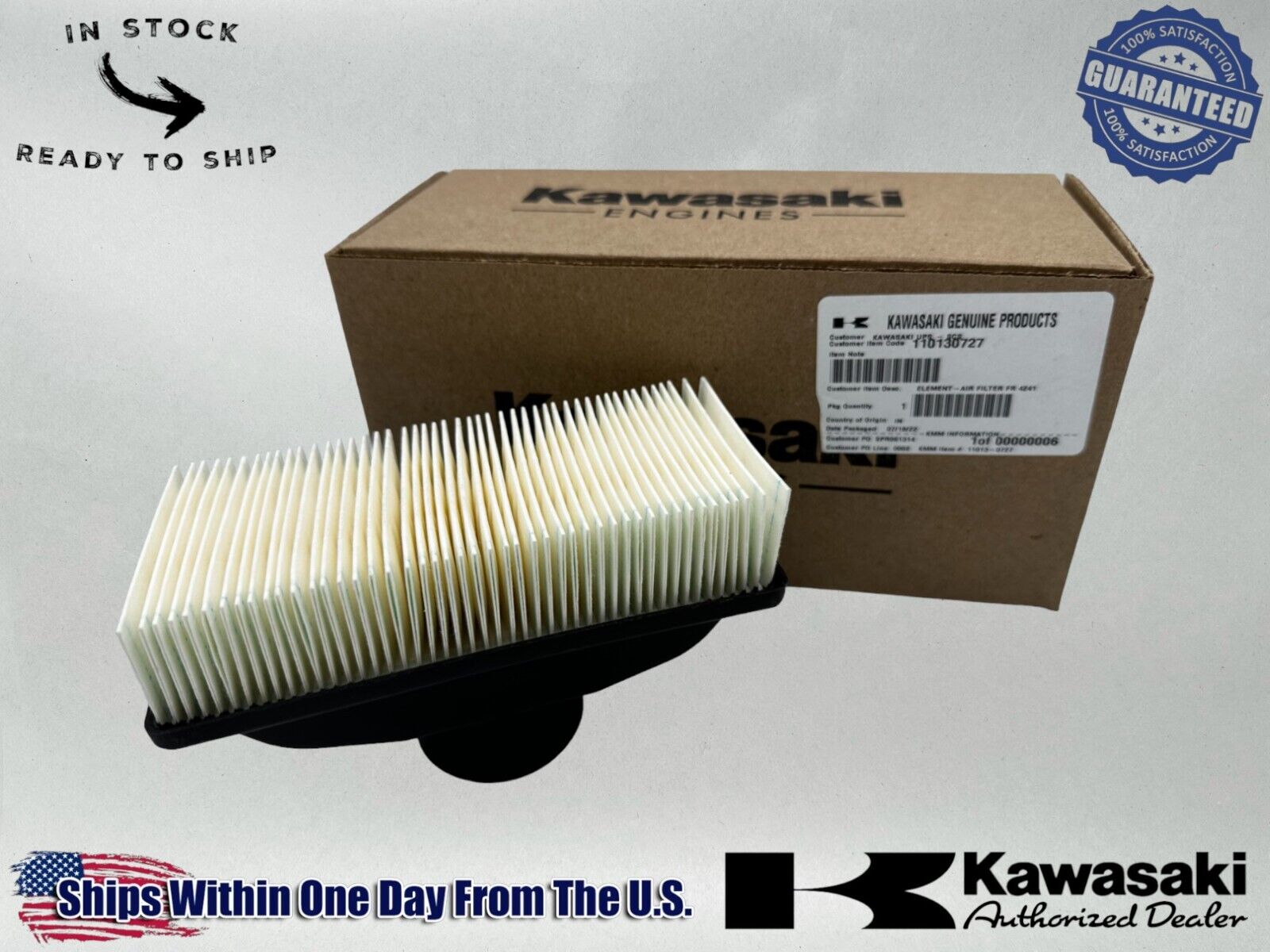 Kawasaki Genuine OEM Authentic Air Filter 11013-0727