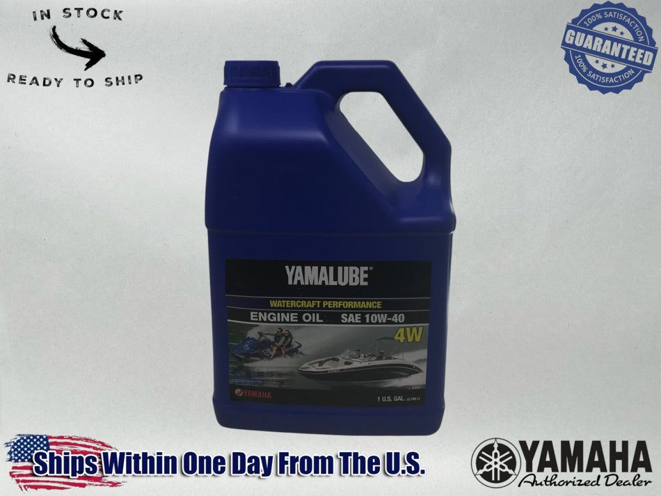 Yamaha Genuine OEM Authentic 10W-40 4W WATERCRAFT OIL GALLON LUB-10W40-WV-04