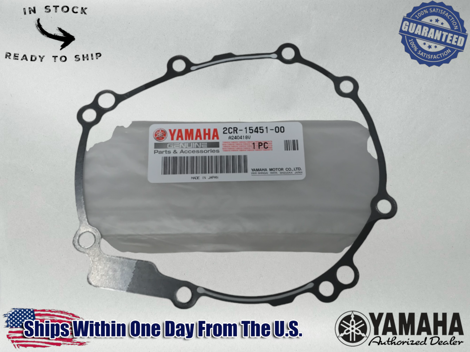 Yamaha Genuine OEM Authentic Stator Cover Gasket  2CR-15451-00-00