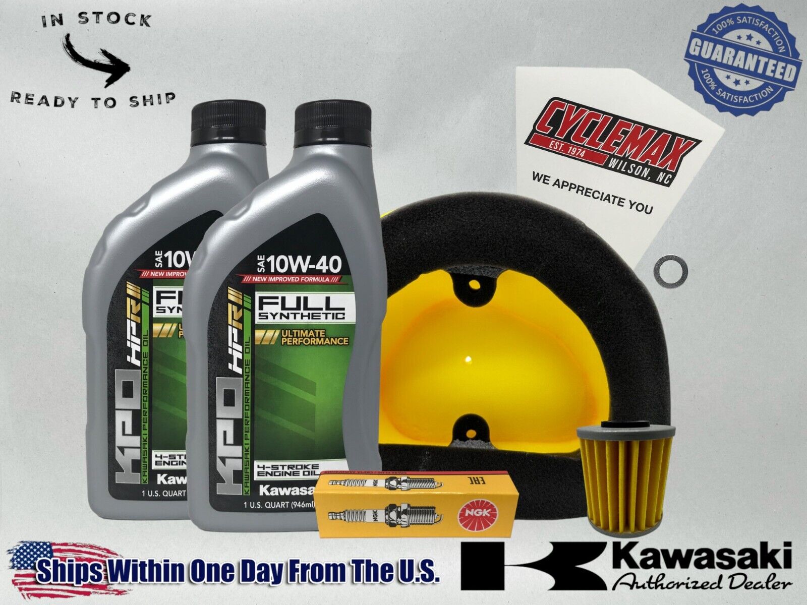 Cyclemax Full-Synthetic KPO Tune-Up Kit fits 2006-2012 Kawasaki KX250F