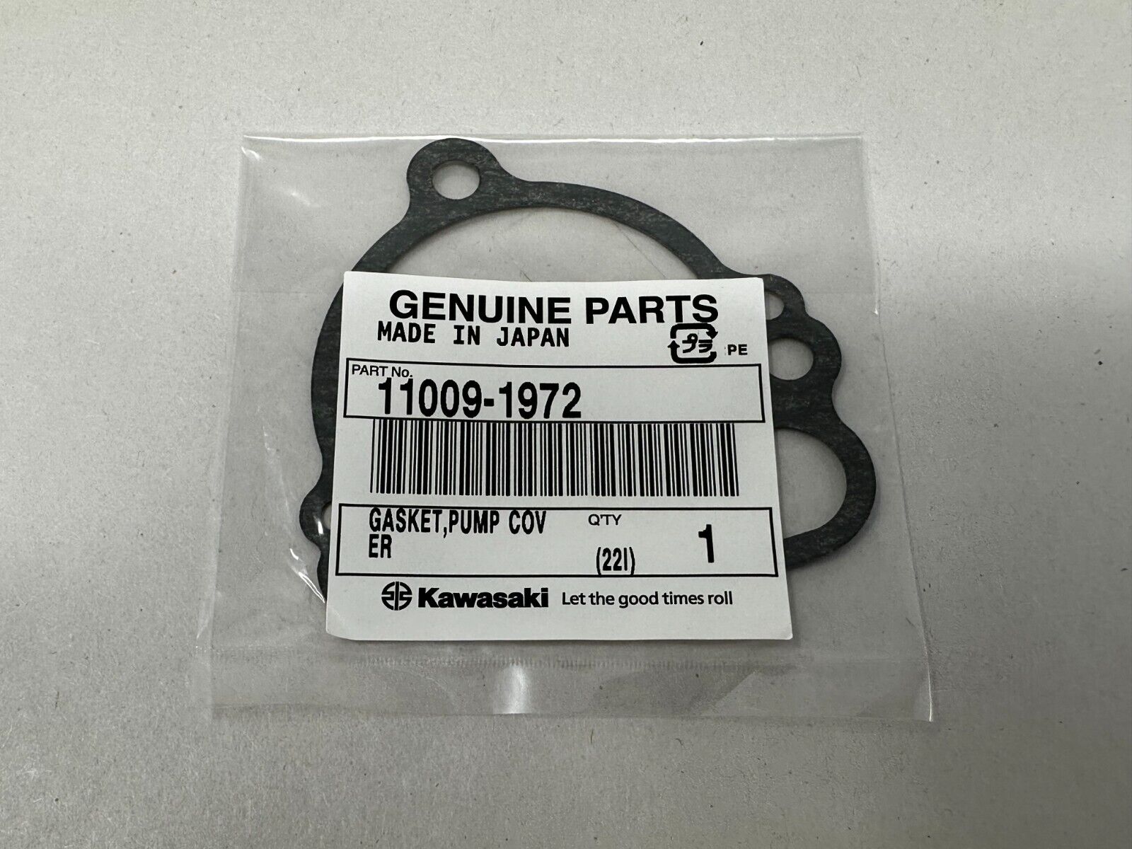 Kawasaki Genuine OEM Pump Cover Gasket 11009-1972