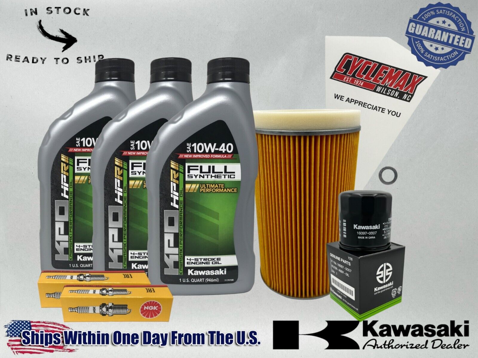 Cyclemax Full-Syn KPO Tune-Up Kit fits 2012-2024 Kawasaki TERYX 4 750 800 4X4