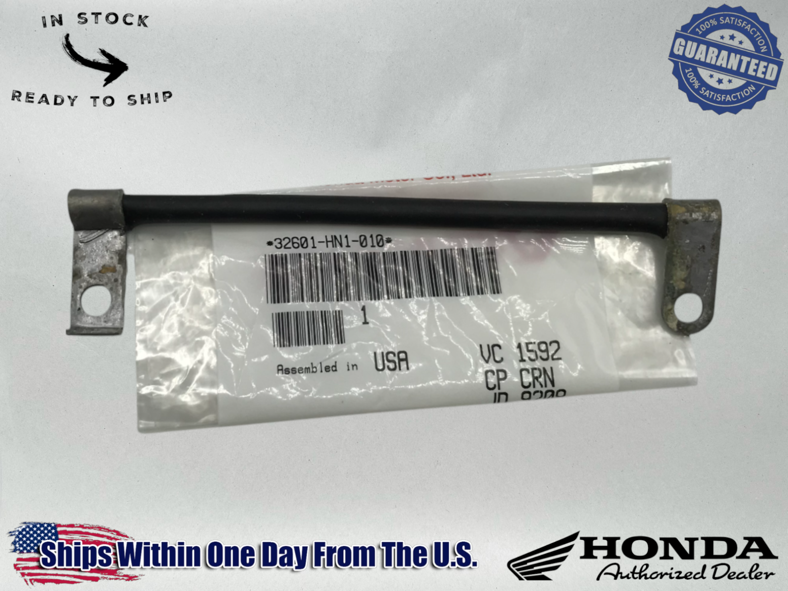 Honda Genuine OEM Negative Side Battery Cable TRX400EX 99-04 400EX 32601-HN1-010