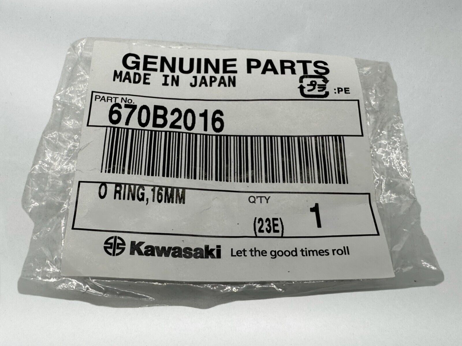 Kawasaki Genuine OEM Authentic O-Ring 16mm 670B2016