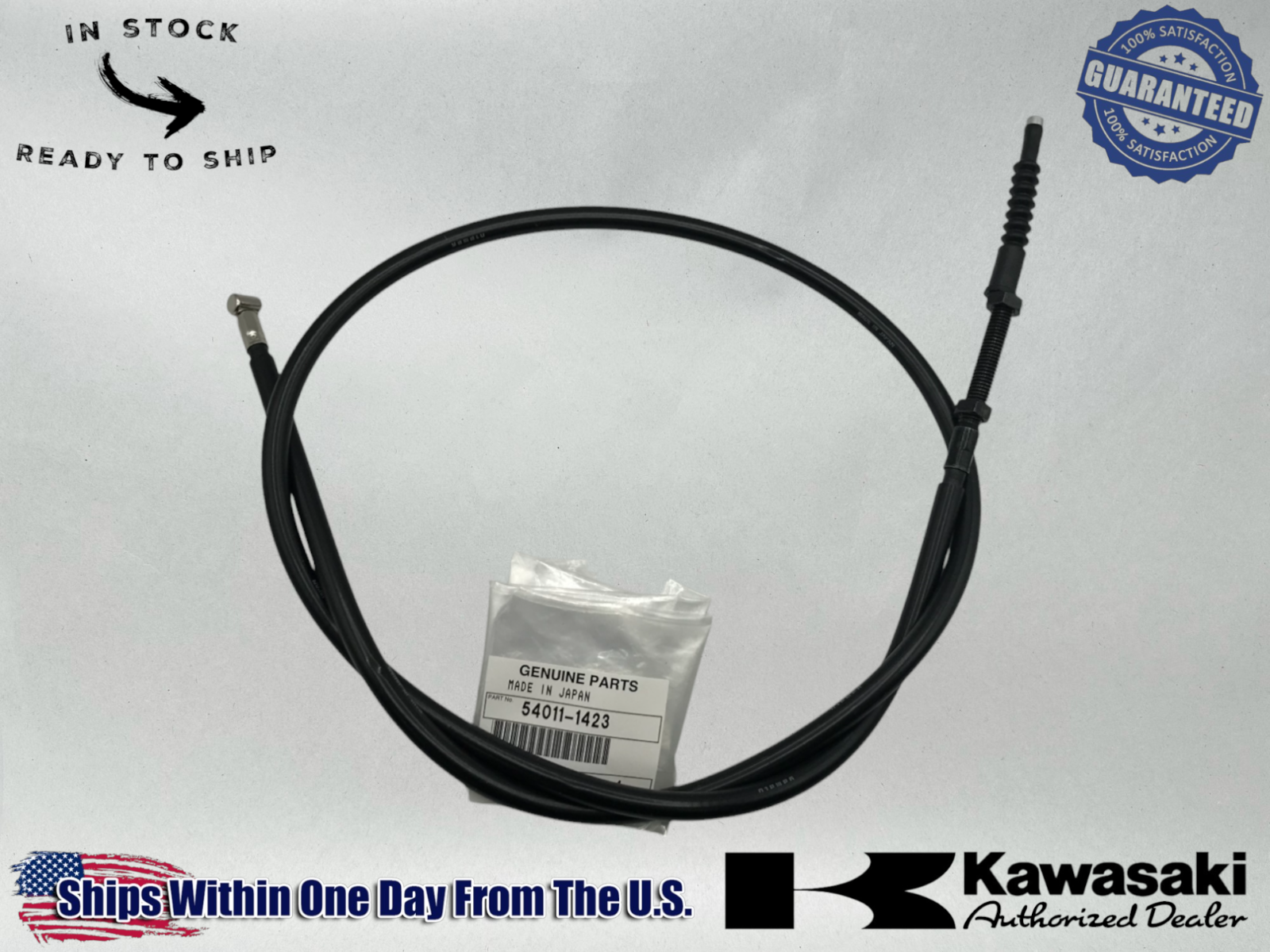 Kawasaki Genuine OEM Authentic 2003-04 NINJA ZX-6R / 6RR CLUTCH CABLE 54011-1423