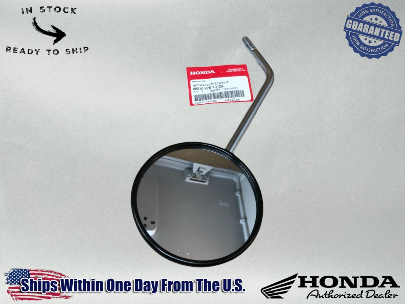 Honda OEM CT70 CT90 CT125 CT110 CT200 Motorcycle Round Rearview Side Mirrors