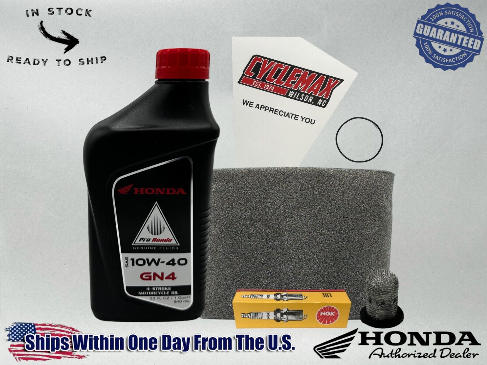 Cyclemax Standard GN4 10W-40 Tune-Up Kit fits 1986-1987 Honda TLR200