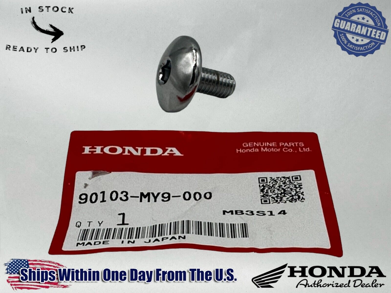 Honda Genuine OEM Authentic Socket Bolt (8X17) 90103-MY9-000