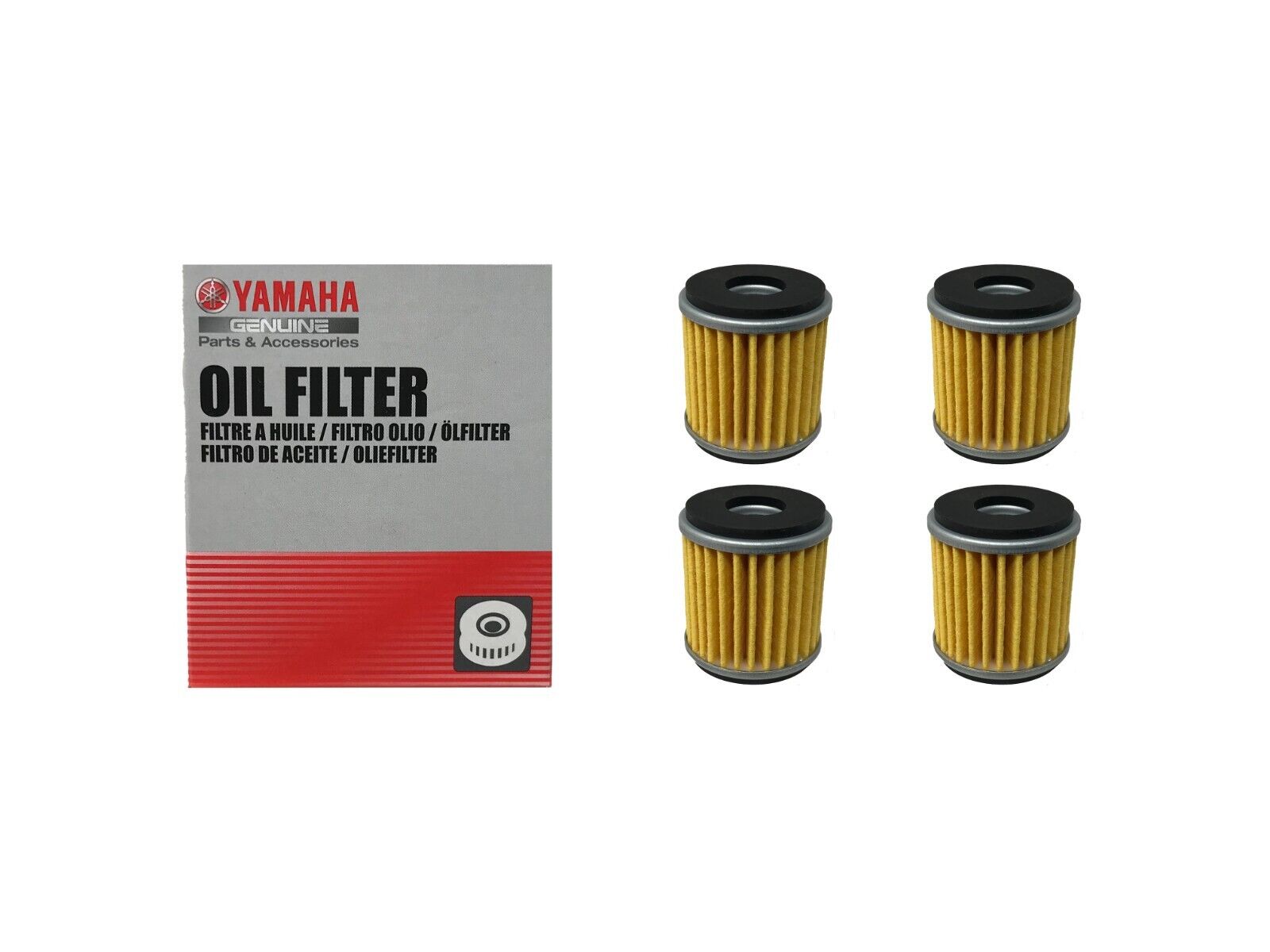 OEM Yamaha Oil Filter 5D3-13440-09 4 PACK