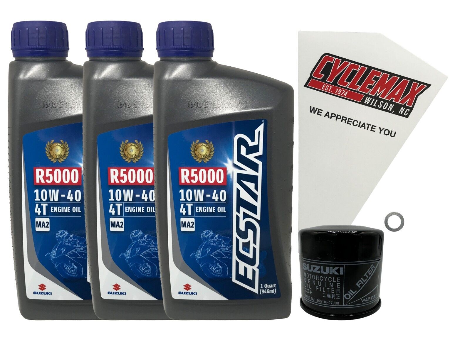 Cyclemax Genuine OEM Standard Oil Change Kit fits 2001-2019 Suzuki VZ-800