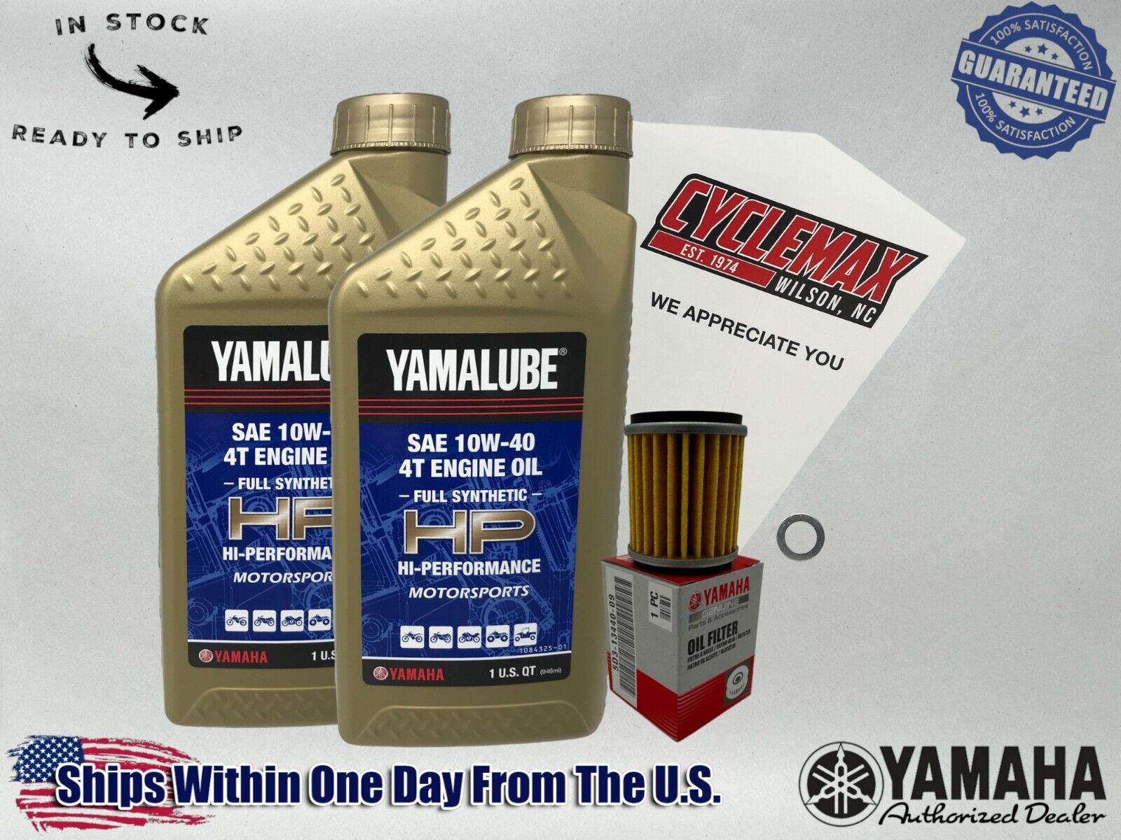 Cyclemax Full-Synthetic Yamalube Oil Change Kit fits 2008-2013 Yamaha RAPTOR 250