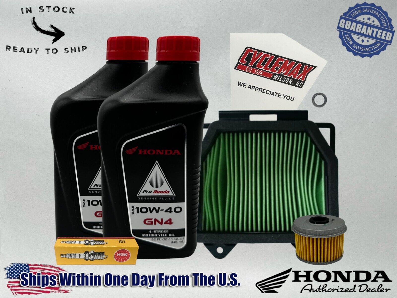 Cyclemax Standard GN4 10W-40 Tune-Up Kit fits 2018-2024 Honda CB300R