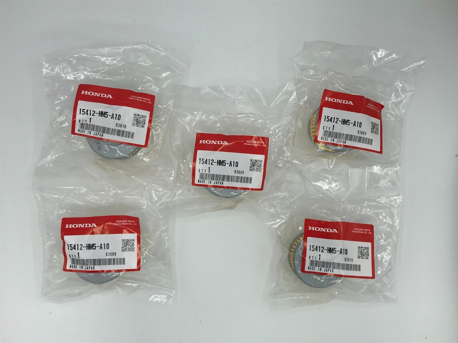 5 Pack Honda OEM Oil Filter 15412-HM5-A10 TRX350 TRX400 TRX450 Rancher Foreman 4