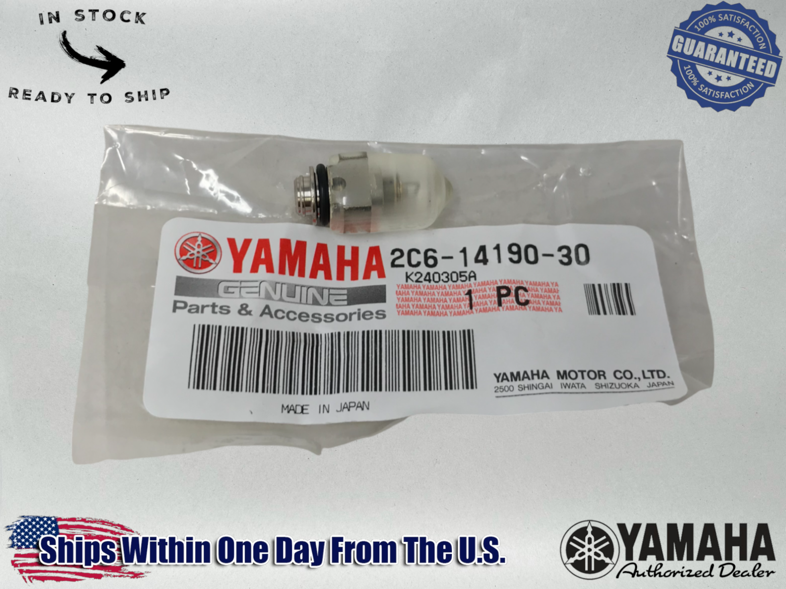 Yamaha Genuine OEM Authentic Carburetor Float Needle Valve Set 2C6-14190-30-00