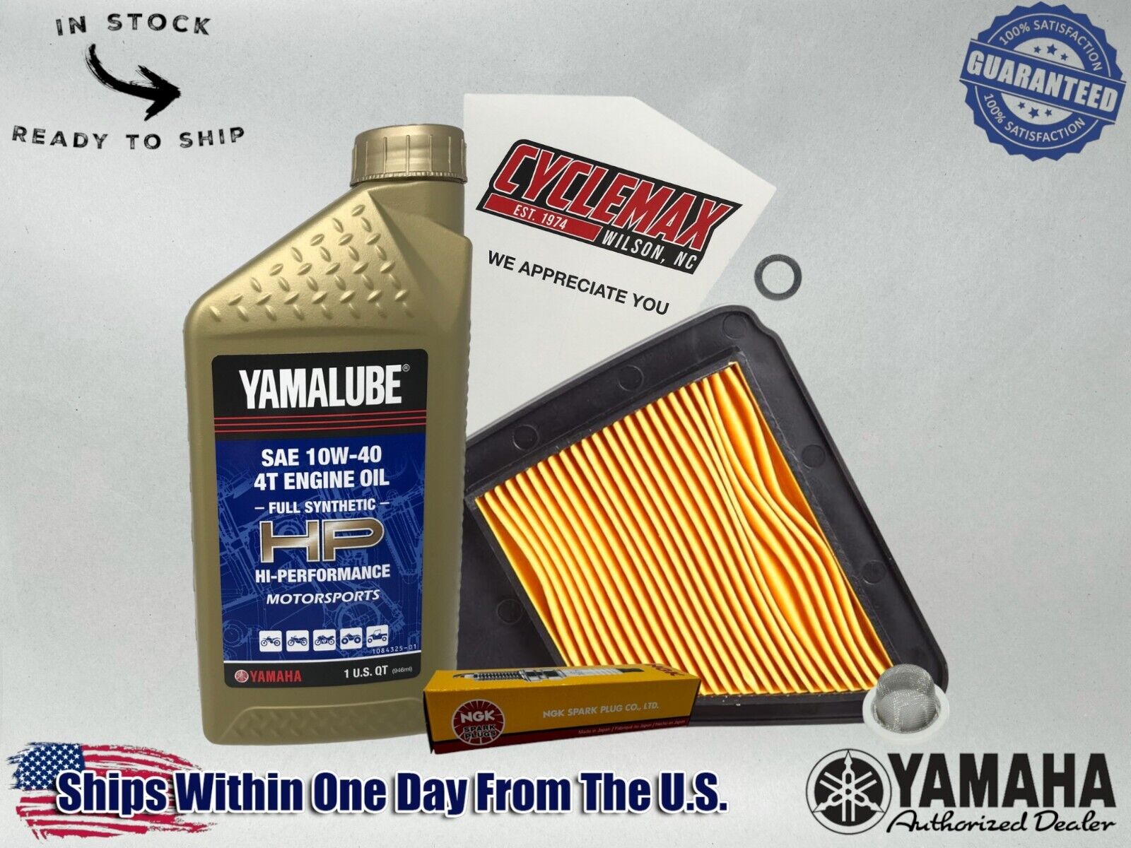 Cyclemax Full-Synthetic Yamalube Tune-Up Kit fits 2012-2019 Yamaha ZUMA 50