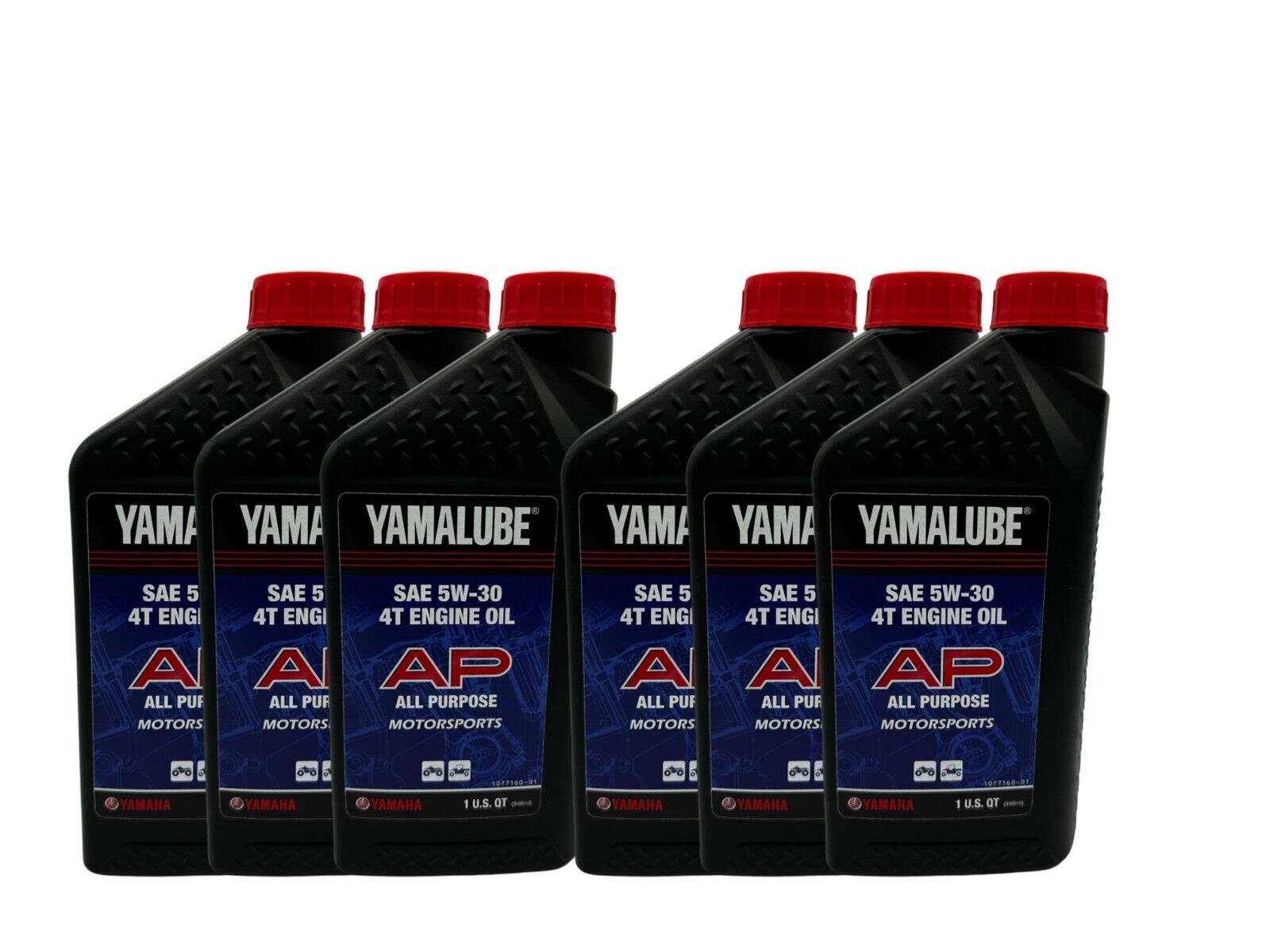 Yamaha Yamalube 4T Performance 4-Stroke 05W-30 Engine Oil-LUB-05W30-AP-12-6PACK