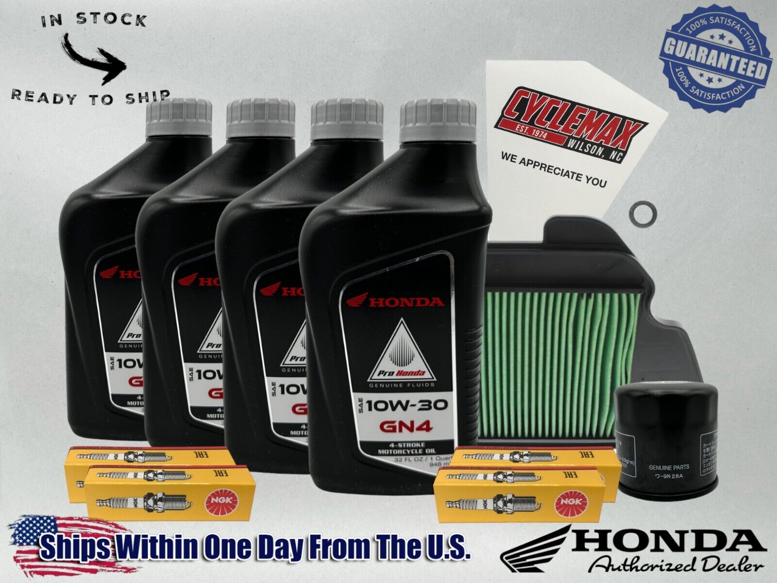 Cyclemax Standard GN4 10W-30 Tune-Up Kit fits 2014-2018 Honda CBR650