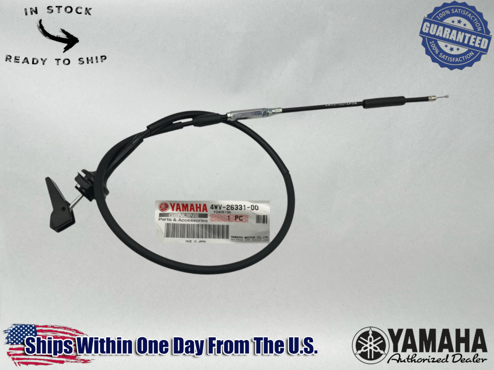 Yamaha Genuine OEM Authentic GRIZZLY STARTER CHOKE CABLE ASSEMBLY 4WV-26331-00