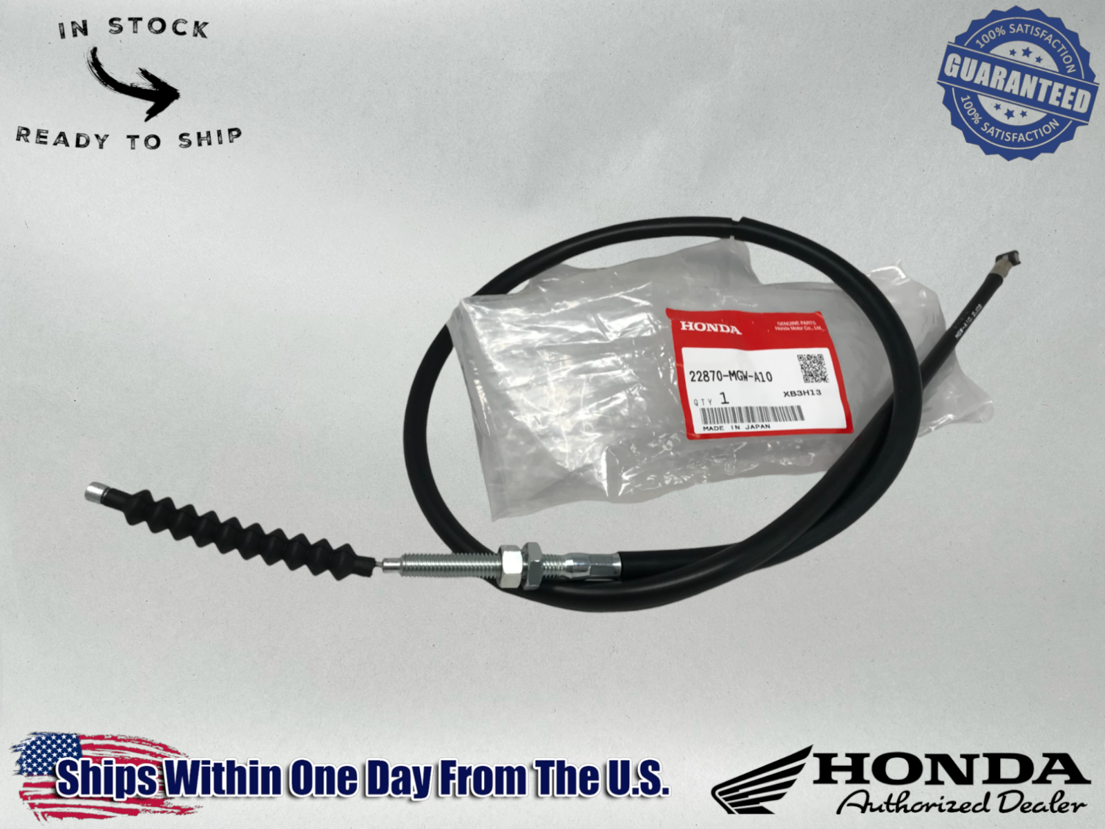 Honda OEM Clutch Cable Control 93-21 XR650L Factory XR 650 22870-MGW-A10