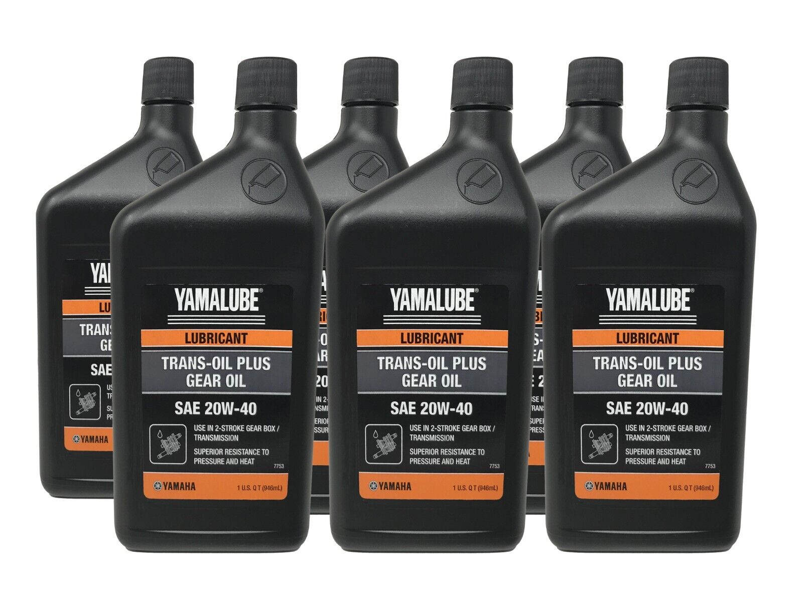 Yamaha Genuine OEM Trans-Oil Plus Gear Oil 20W-40 ACC-TRANS-PL-US - 6 Quarts