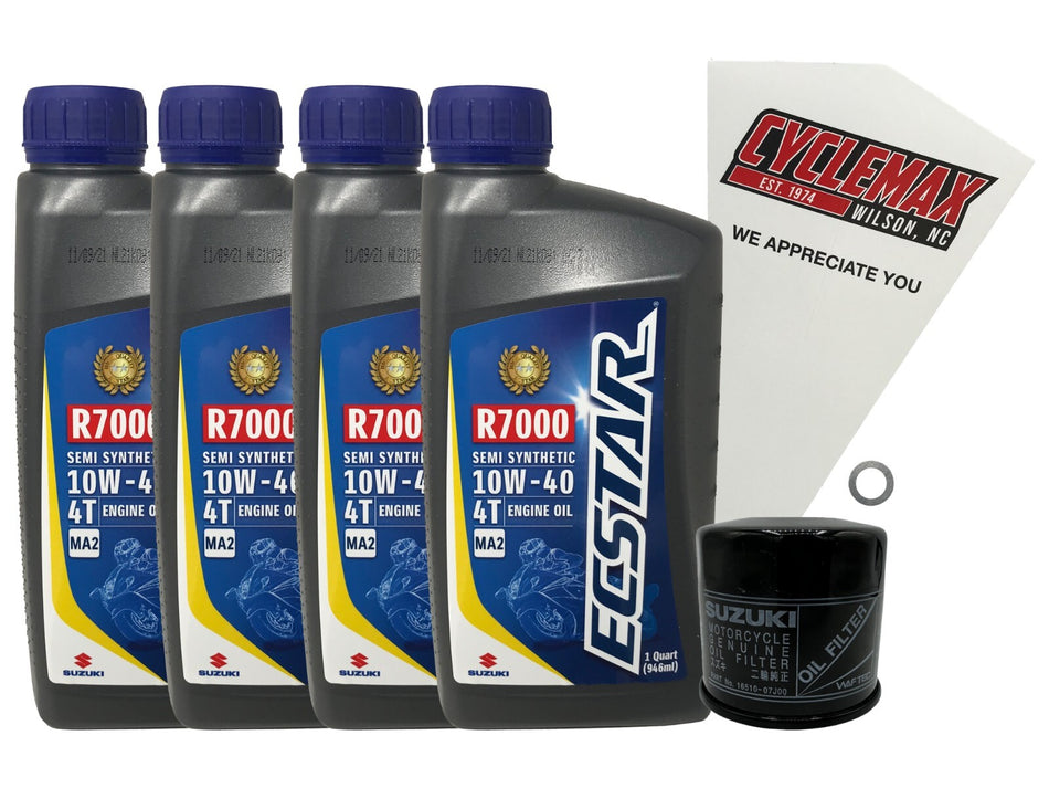 Suzuki Ecstar Semi-Synthetic Oil Change Kit for 2008-2009 VZR1800