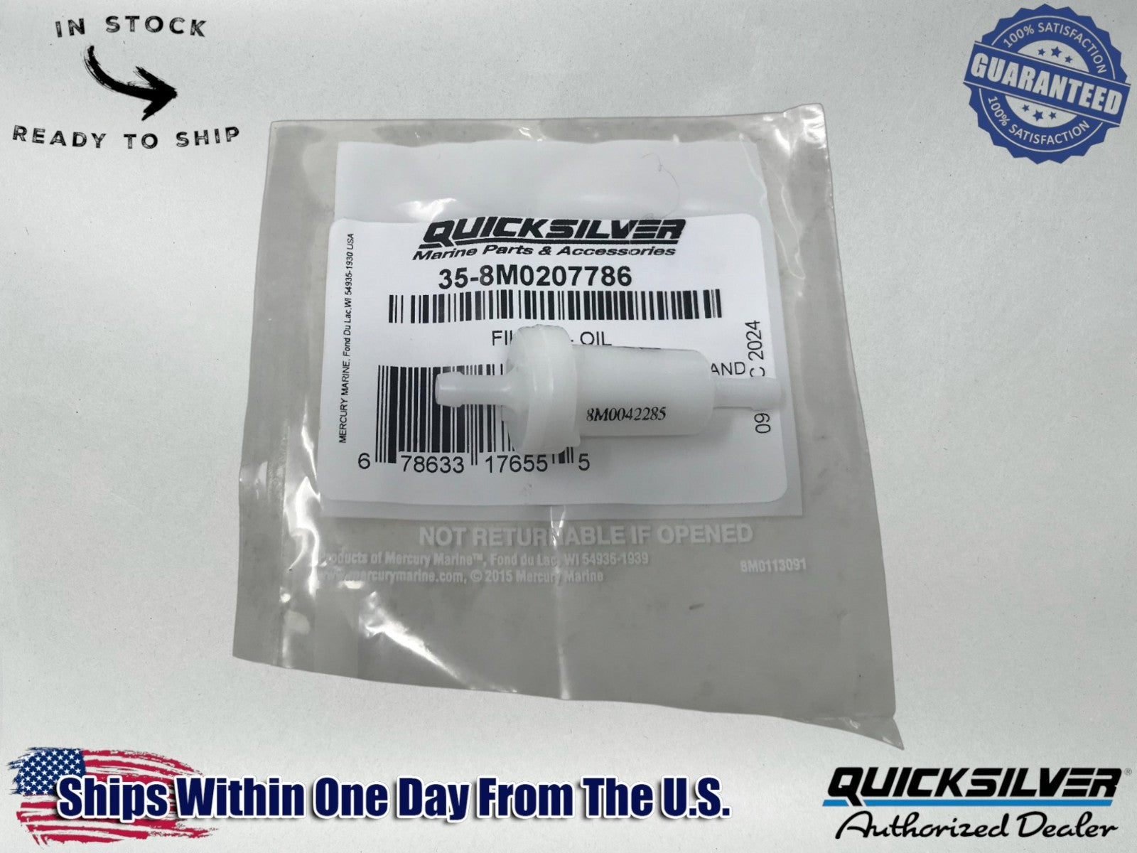 Mercury Genuine OEM Authentic Optimax Air Compressor Filter 8M0207786