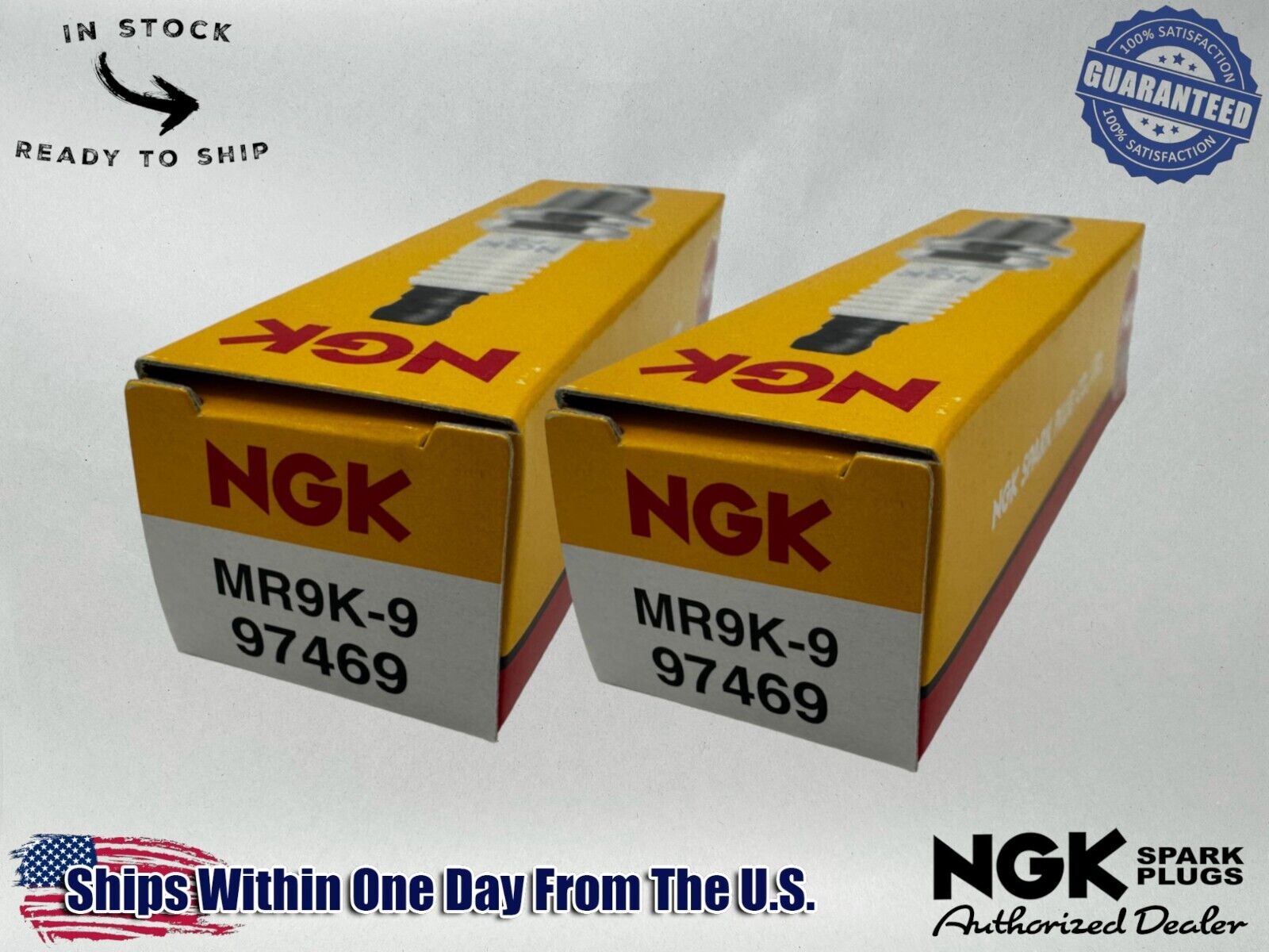 NGK Genuine OEM Authentic Spark Plugs MR9K-9 - 2 PACK