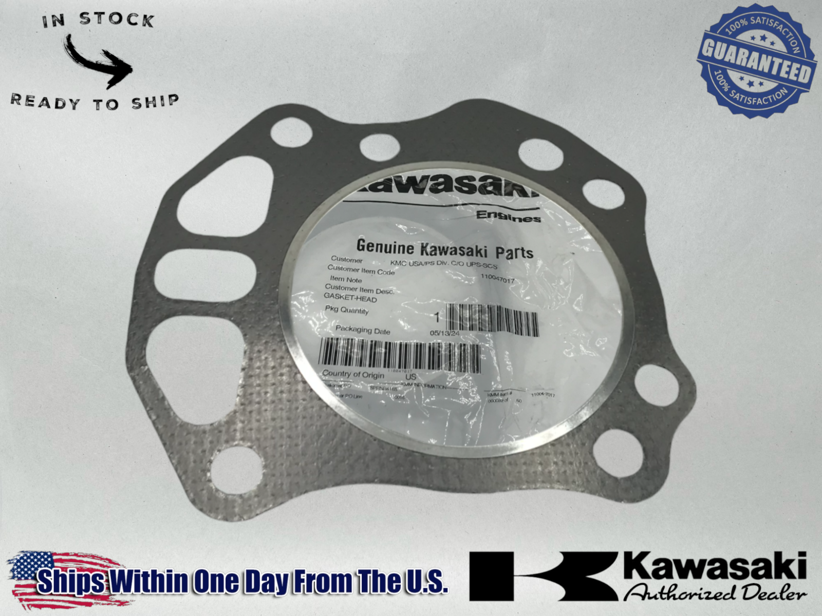 Kawasaki Genuine OEM Authentic GASKET-HEAD 11004-7017 1