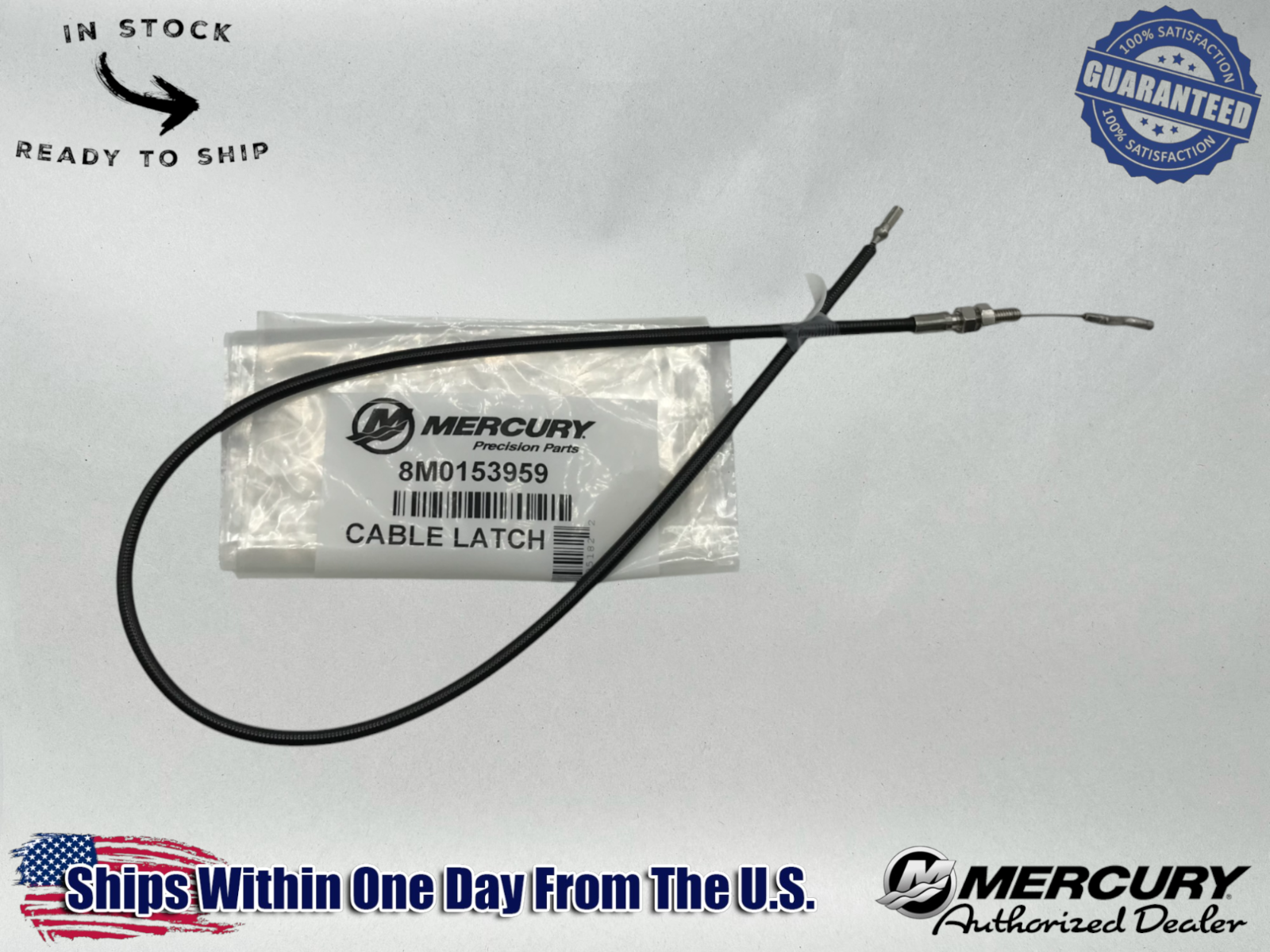 Mercury Genuine OEM Authentic Verado Cowl Latch Cable 8M0153959
