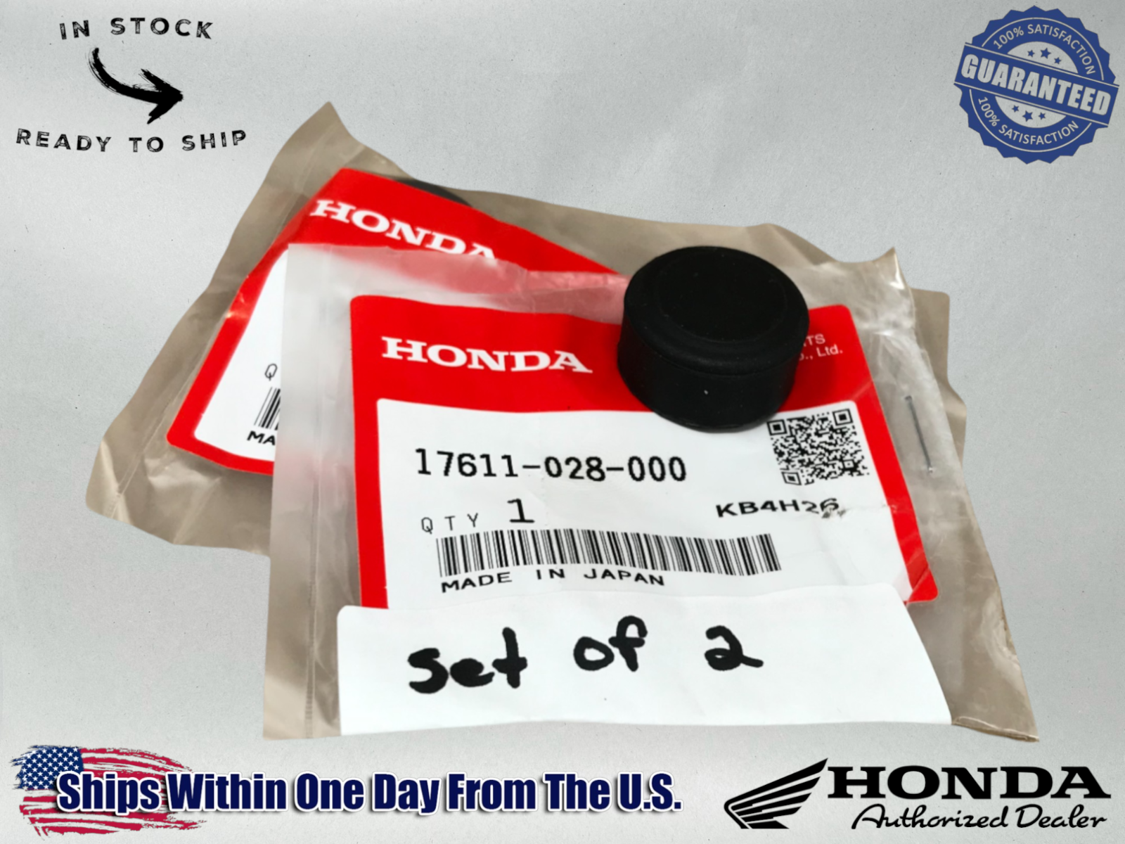 2 Pack Honda OEM ATC70 TRX125 Z50R VFR750F FRONT FUEL GAS TANK RUBBERS 17611-028-000