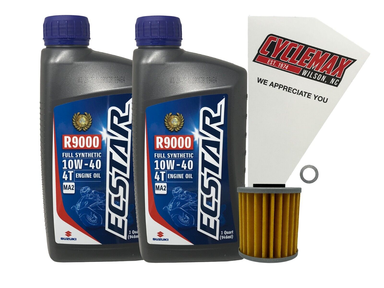 Cyclemax Full Synthetic Oil Change Kit fits 2005-2024 Suzuki RM Z-450 K5-K6-K7