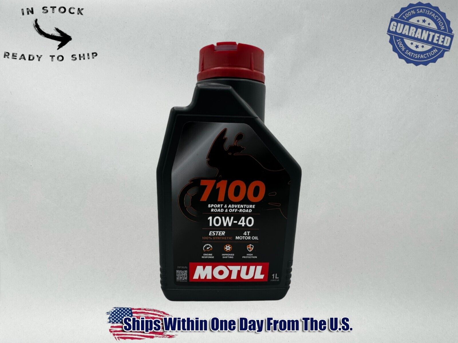 Motul Genuine OEM Motul 7100 4T 10w-40 Full Synthetic Motorcycle Oil 3601-0064