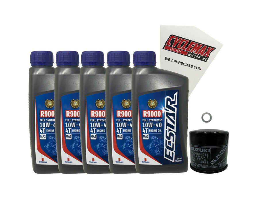 Cyclemax Genuine OEM Full Synthetic Oil Change Kit fits 2001-2009 Suzuki VS-1400