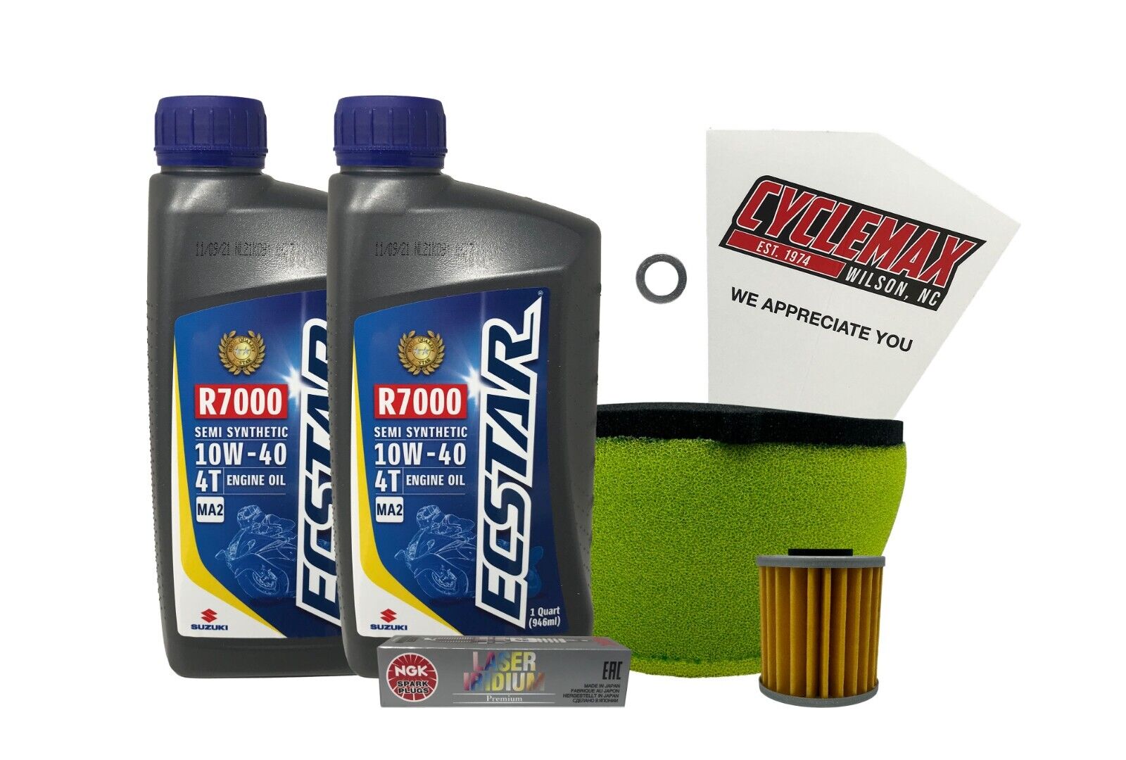 Cyclemax Semi-Synthetic Tune Up Kit w/ Spark Plug fits 2008-2017 Suzuki RM Z450